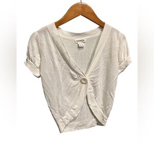 White Short Sleeve Sweater